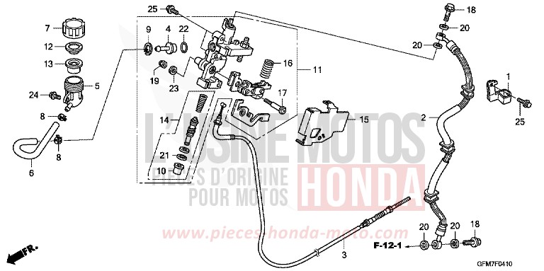 BRAKE MASTER CYLINDER (CBS) for NHX 110 BLACK (NH1) from 2010
